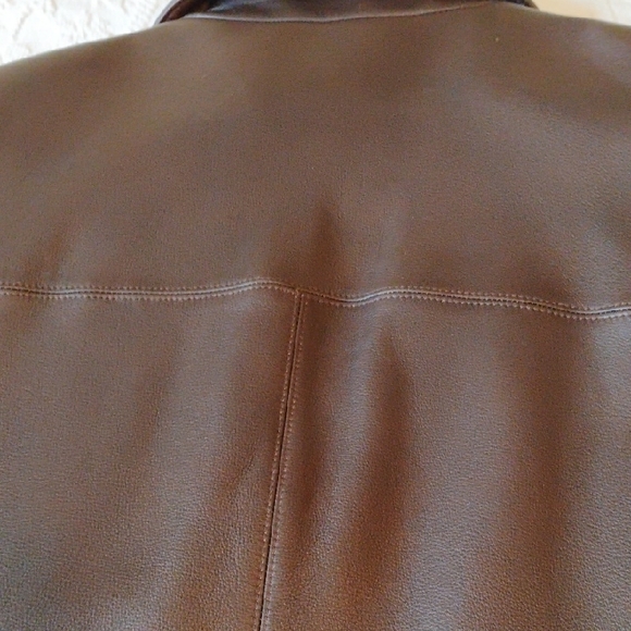 Men's Brown Leather Jacket - Picture 6 of 7